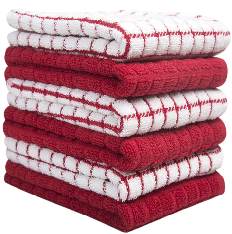Kitchen Towels 16"x 28" | Dish Towels | Kitchen Hand Towels | Large Dishcloths Set | Highly Absorbent Tea Towel, Soft with Hanging Loop