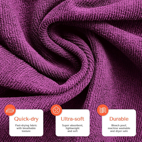 TASALON Microfiber Hair Towel for Salon, 10 Piece Towel Set