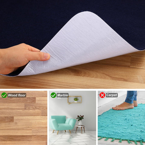 PATIKIL 90 x 140cm/(55" x 35") Office Chair Mat, Multi-Purpose Desk Carpet Floor Mats for Rolling Chairs for Hardwood Floors (Blue)