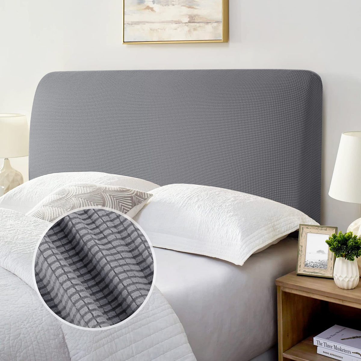 TAOCOCO Bed Headboard Covers King Size Headboard Cover,Elastic Head Board cover,Dustproof All-inclusive Headboard Protection Cover for King/Double