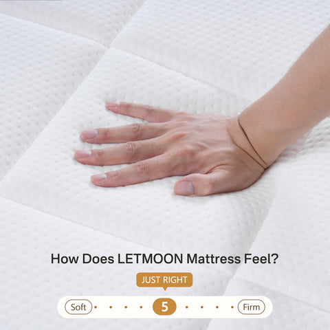 LETMOON King Memory Foam and Pocket Sprung Hybrid Mattress