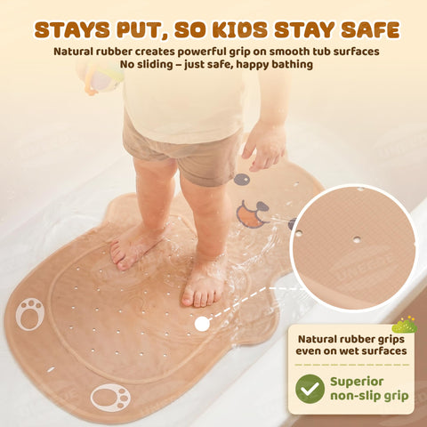 UNEEDE Baby Bath Mat Non Slip Anti Mould Natural Rubber