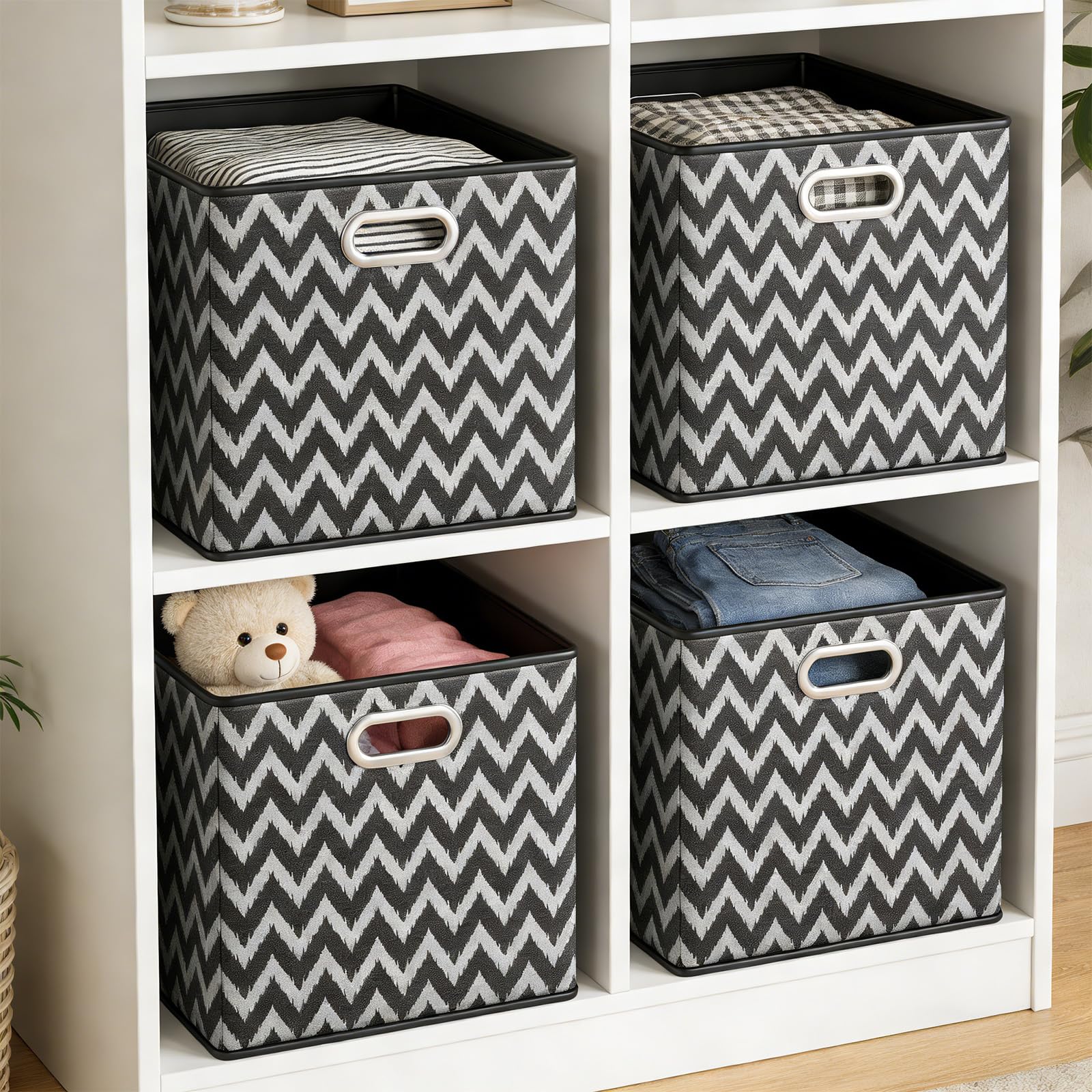 ARVINKEY 2 Pack Foldable Storage Boxes, 20L Non-Woven Fabric Storage Cubes with Handles