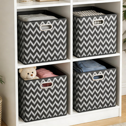ARVINKEY 2 Pack Foldable Storage Boxes, 20L Non-Woven Fabric Storage Cubes with Handles