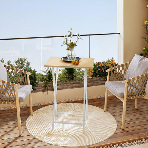 HOOBRO Side Table 2 Set, Folding Tables, TV Tray Table for Eating, Small Sofa End Laptop Drinks Coffee Tables for Small Space, Living Room