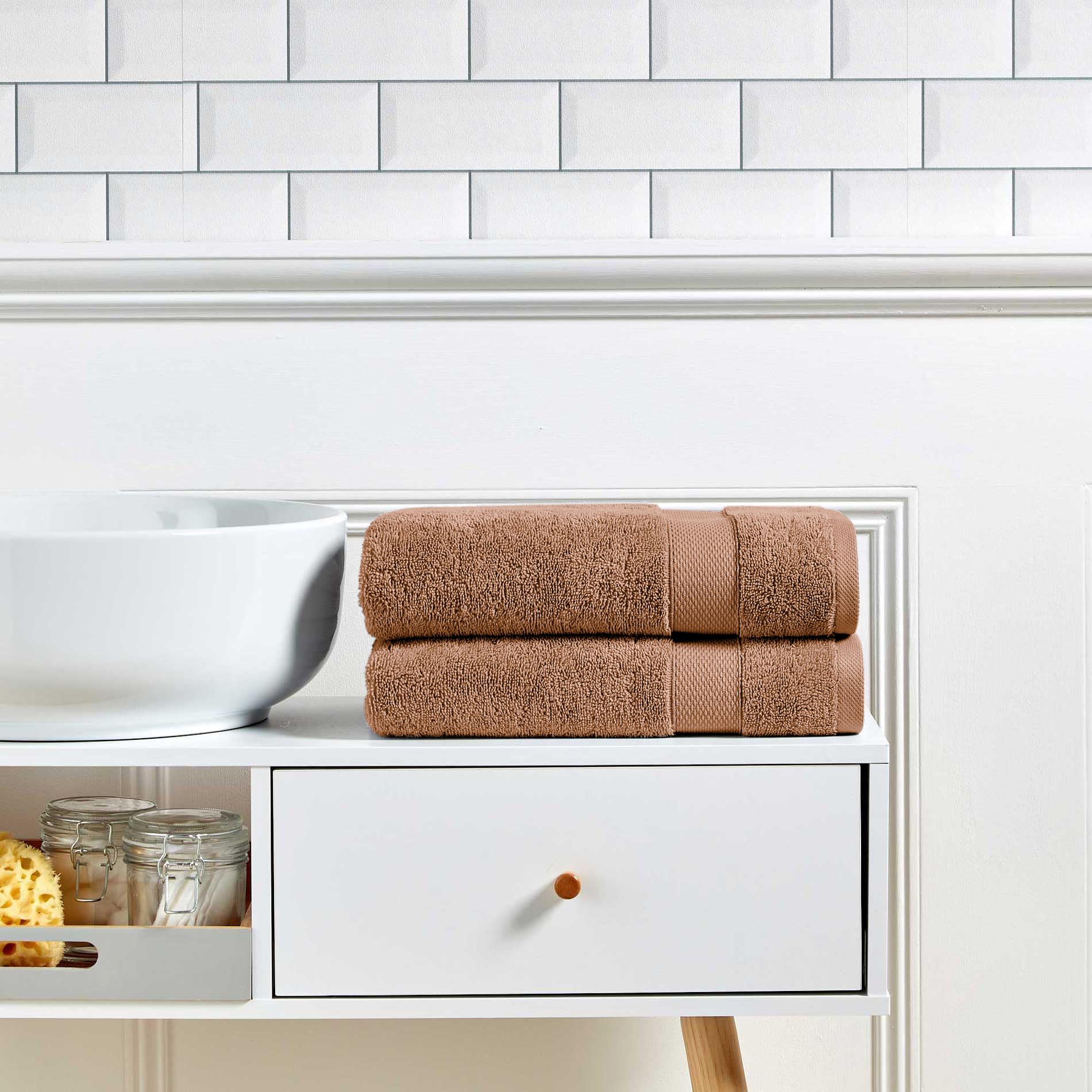 Christy Refresh Bathroom Towel Set | Set of 6 | 2 Bath Sheets 2 Hand Towels 2 Face Cloths | Quick Dry | Gentle Pastel Tones