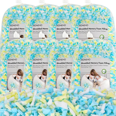HONEHO 17.6KG Shredded Memory Foam Filling Bean Bag Chair Filler