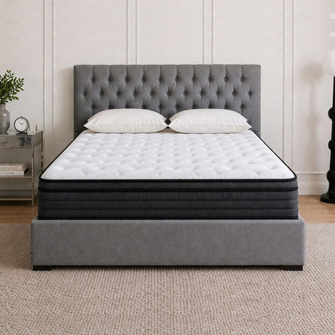 SANA SLEEP 4FT6 Double Mattress,9 Zone Orthopedic Double Mattress, Comfortable Home Pocket Spring Mattress