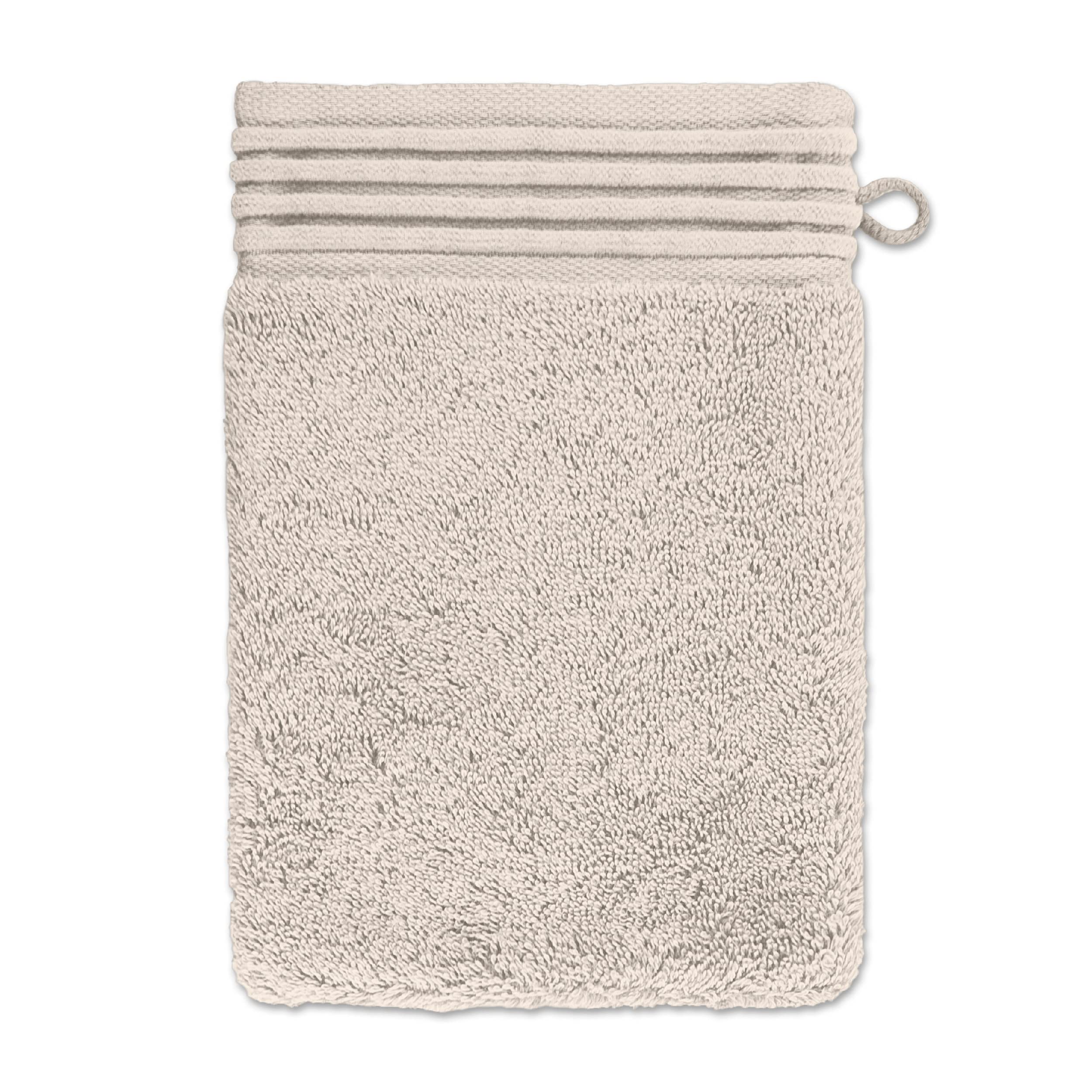 Möve Loft wash glove 15 x 20 cm made of 100% cotton (Spinair), papyrus