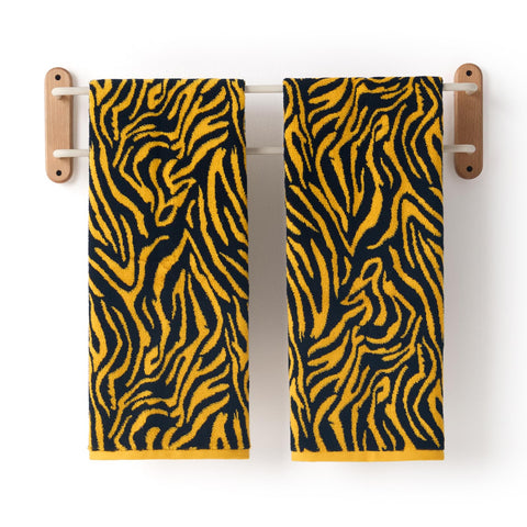 REDKISS 2 Pack Yellow Striped Hand Towels for Bathroom, Great for Daily Use