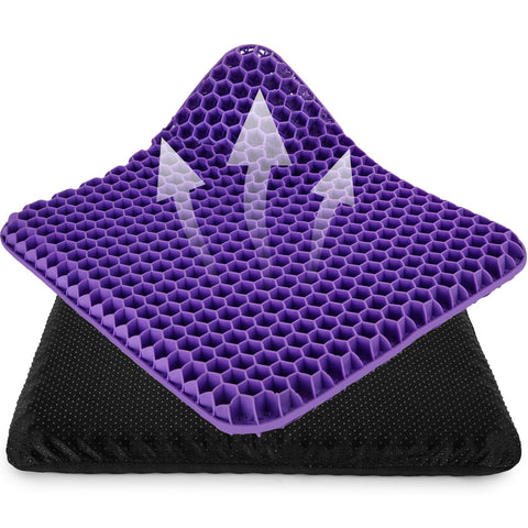 Nymblis Gel Seat Cushion, Cool Honeycomb Cushions with Cloth Cover, 42cm