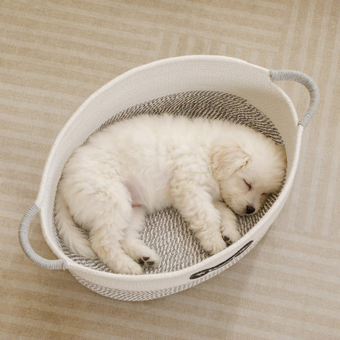 Tidelit Dog Toy Basket, Dog Toy Box Organizer Baskets, Woven Cotton Rope Pet Puppy Dogs Toy Bin With Handle