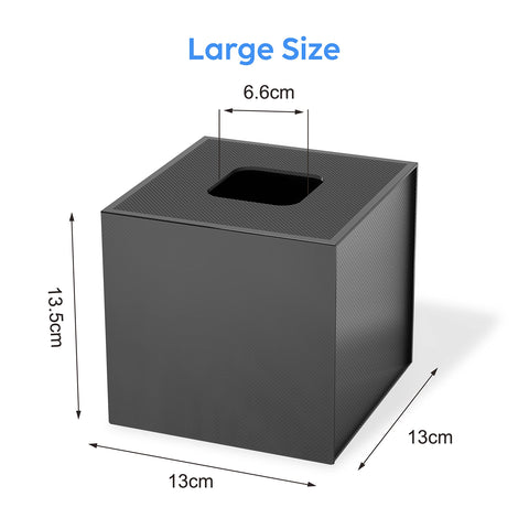 JiaWei Square Tissue Box, Made of 1600 g/m² Extra Strong Cardboard, 13 x 13 x 13.5 cm