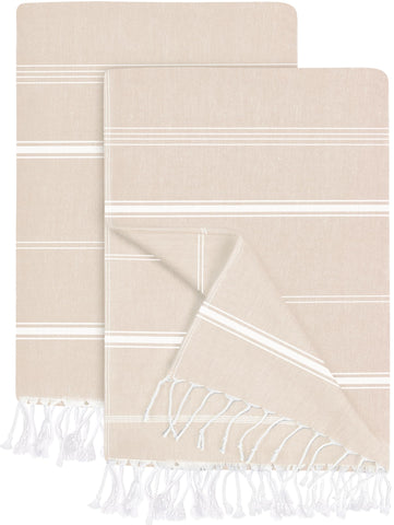 Utopia Towels [2 Pack Turkish Beach Towel (40 x 72 Inches) - 100% Cotton Oversized Sand Free Lightweight Quick-Dry Turkish Towel