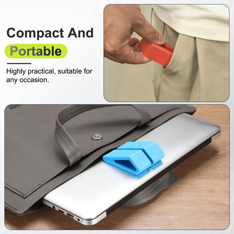 PATIKIL Laptop/Computer Keyboard Stand, 2-Pack Laptop Notebook Holder Portable Ventilated Anti-Slip for Desk Compact Cooling Notebook/Tablet, Magenta