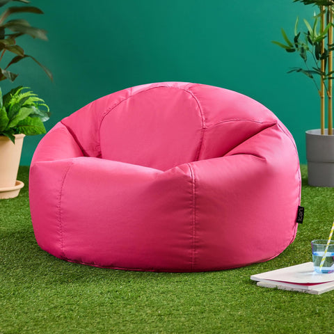 Bean Bag Bazaar Kingston Outdoor Bean Bag with Filling Included, Pink