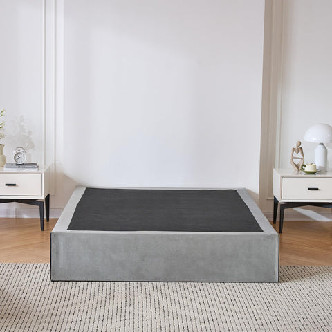 SANA SLEEP Single Metal Divan Bed – 3FT – (Grey) -Storage Durable Frame for Compact Rooms with a Modern Design for Comfortable Spaces