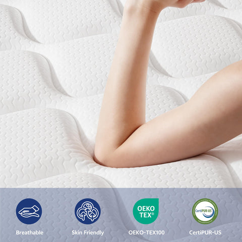 PurrJoys Orthopedic King Size Mattress 25cm Medium Firm for Back & Lumbar Pain Relief 150x200cm