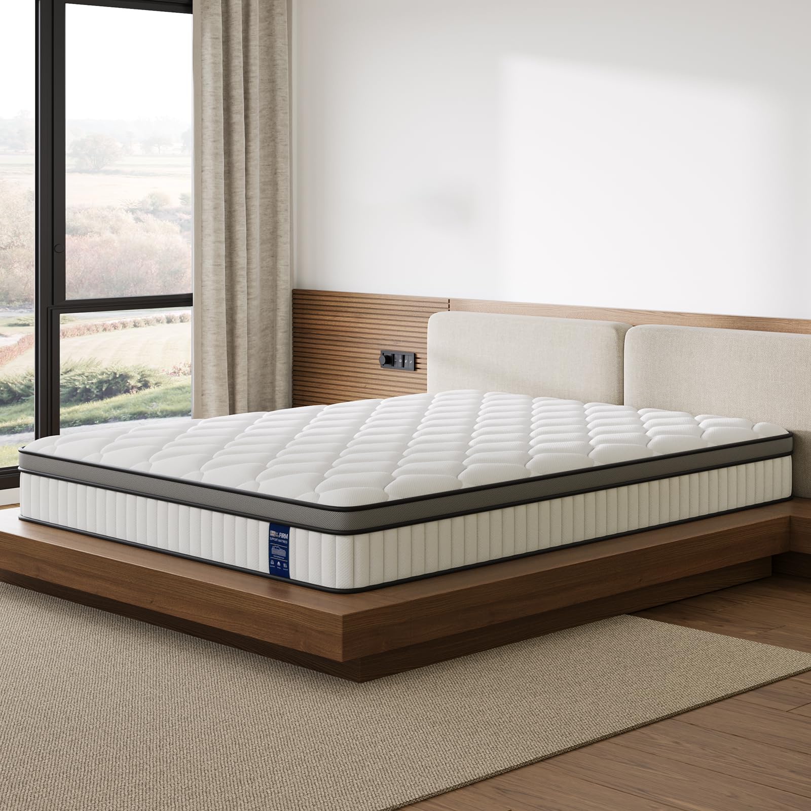 BedStory 4FT Small Double Mattress - 120x190x25cm, 10 Inch Hybrid Mattress with Foam & Individually Pocket Spring for Pressure Relief & Motion