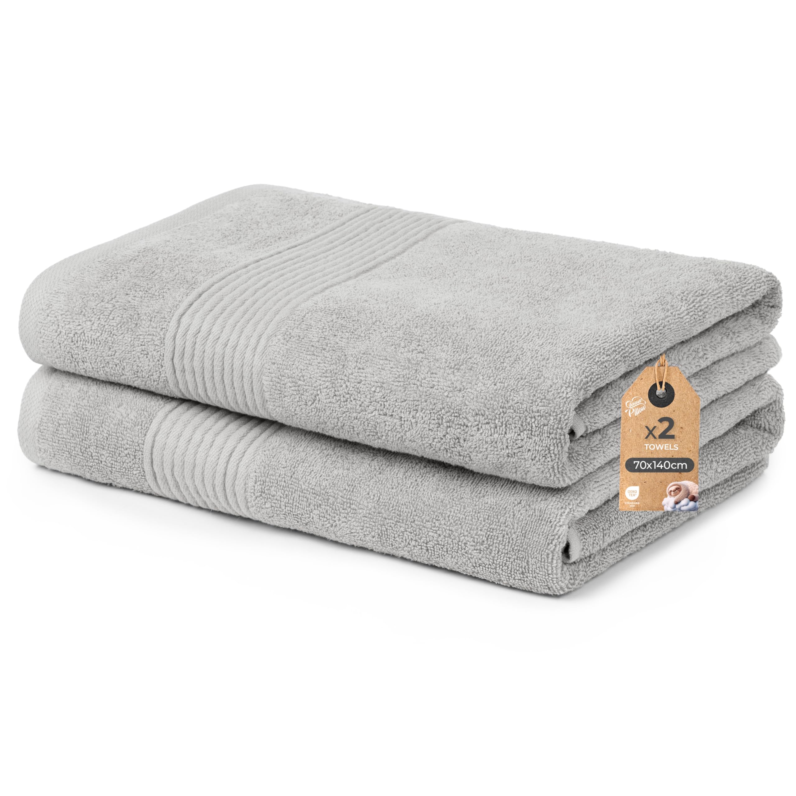 Cloud Pillow Set of 2 Bath Towels 70 x 140 cm 100% Cotton 500 g/m²