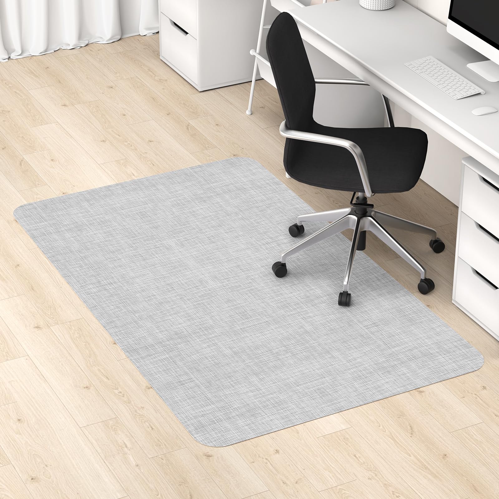 Blvornl Office Chair Mat for Hardwood Floor, 45"x 53" Desk Computer Chair Mat for Hard Wood and Tile Floor