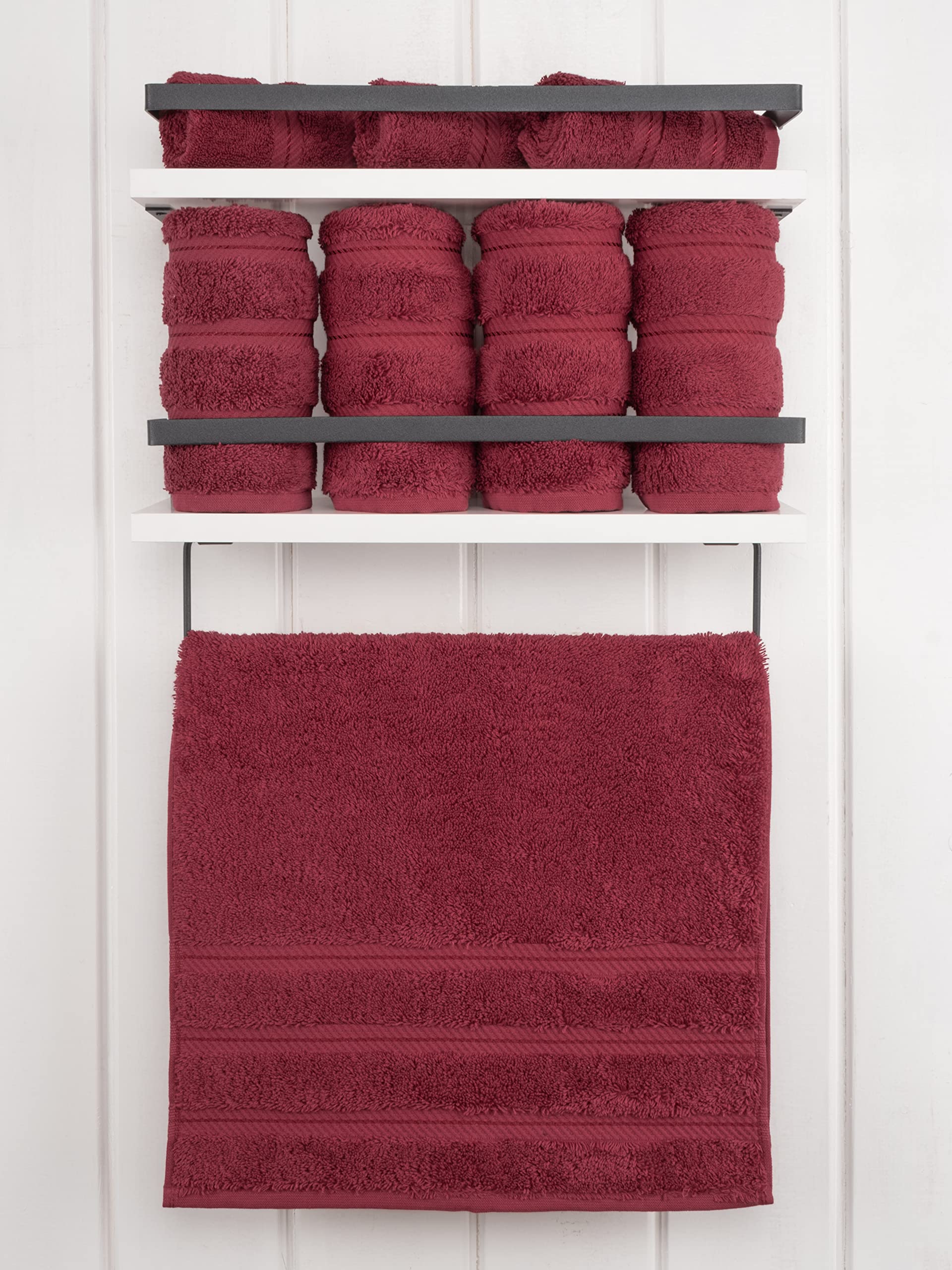 American Soft Linen Luxury Hand Towels for Bathroom, 100% Cotton Turkish 4 Piece Hand Towel Set, 600 GSM Hand Face Towels for Kitchen