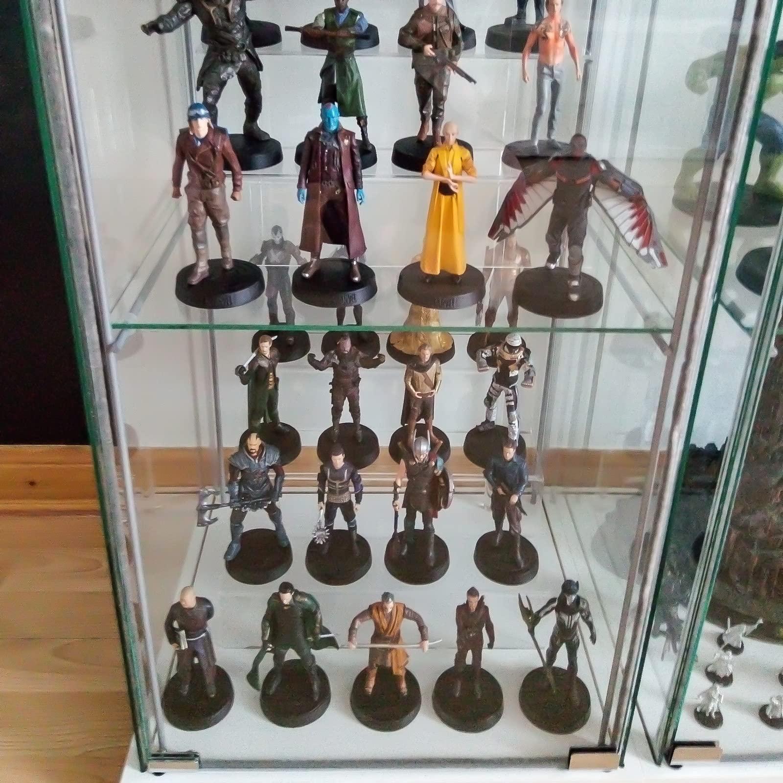 Display Stands Set of 4 Extra Acrylic Shelves with Brackets to Fit I kea De tolf Cabinet (DSA/IK-x4FBA)