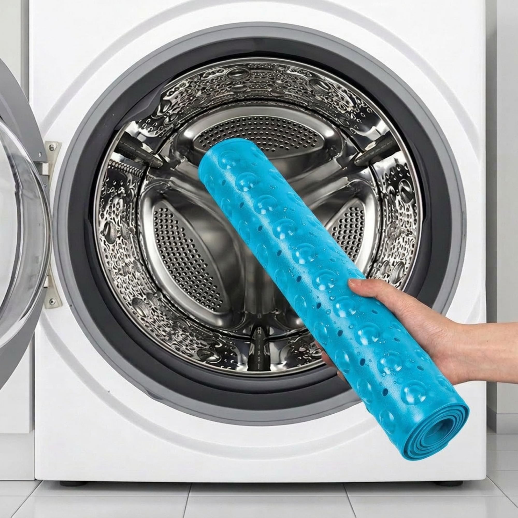 edihome, Non-Slip Bath Mat, 53 x 53 cm, Shower Mat, Shower Mat, Bubbles with Suction Cups, BPA-Free, Antibacterial, Mildew Resistant, Family Safety