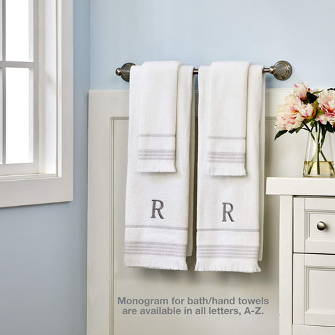 SKL Home Bath Towel, W, Cotton, White, 28x54