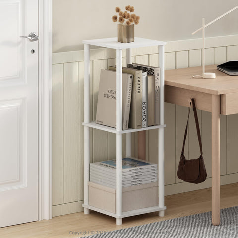 Furinno TURN-N-TUBE Set of 2, Book Shelf, Stackable Bookshelf, Bookcase with Easy Assembly, 13.4 x 13.4 x 20, for Living Room, Bedroom, Home Office