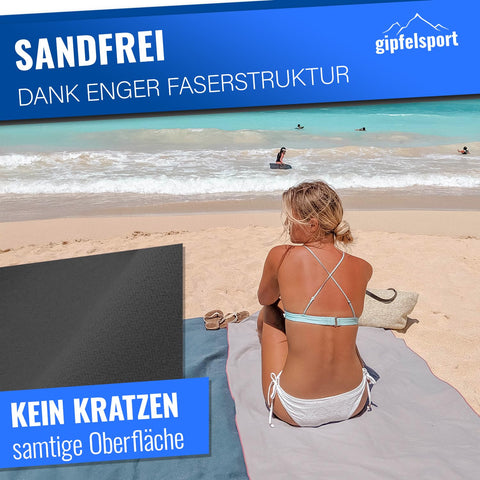 gipfelsport Microfibre Towel 1x XS(50x30cm) without bag Anthracite