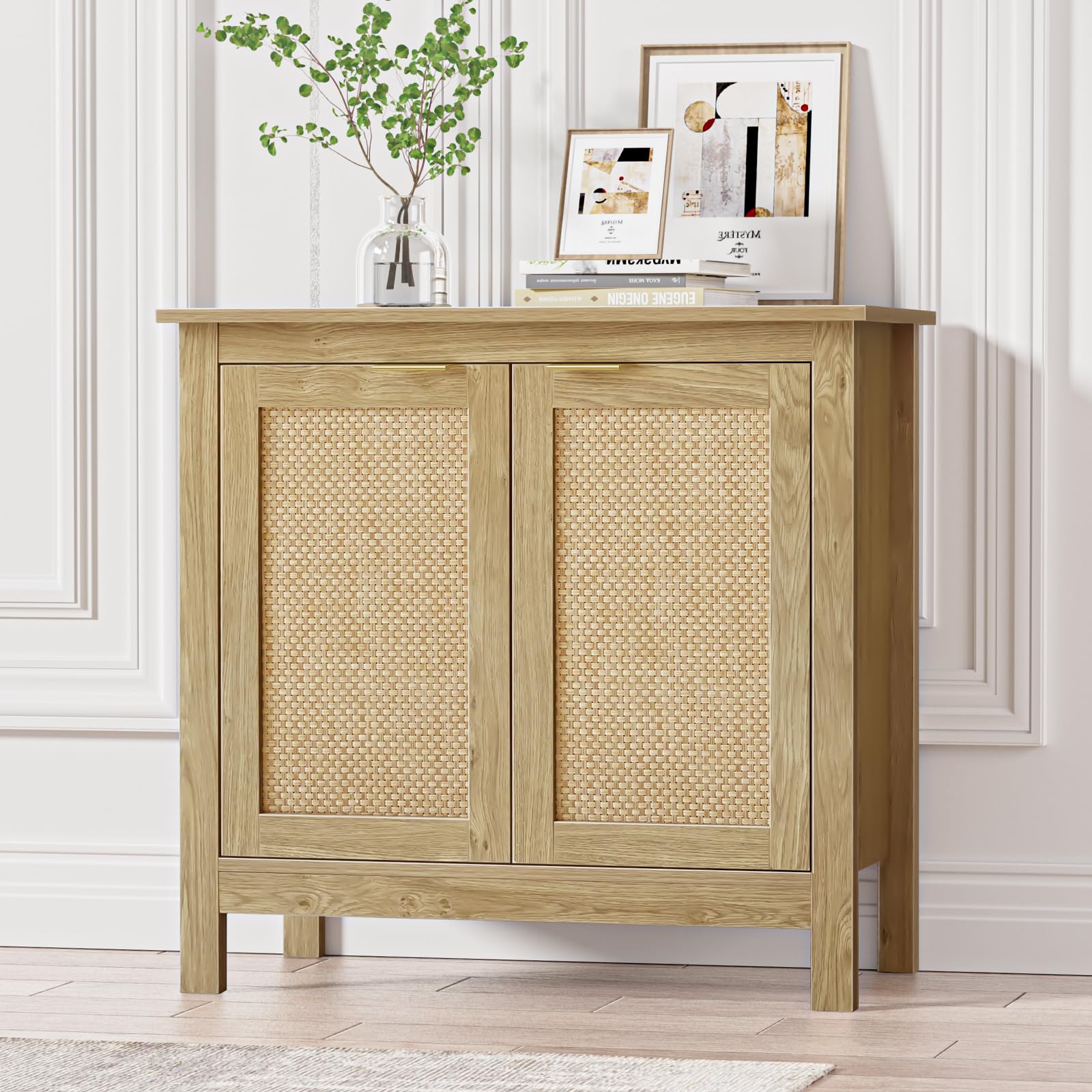 Skokliz Sideboard Storage Cabinet, Modern Kitchen Cupboard with Adjustable Shelf, Floor Cabinet with Doors, Sideboard for Living Room, Dining Room