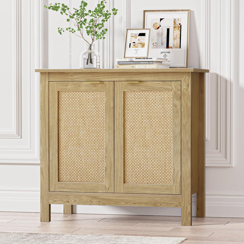 Skokliz Sideboard Storage Cabinet, Modern Kitchen Cupboard with Adjustable Shelf, Floor Cabinet with Doors, Sideboard for Living Room, Dining Room