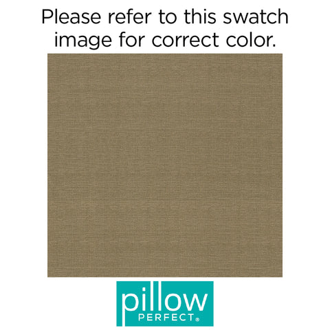 Pillow Perfect Tufted Seat Cushions (Round Back), Polyester, Tan Monti Chino, 19 Inches x 19 Inches