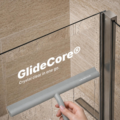 Minismus Silicone Shower Squeegee, No Drilling Bathroom - 28cm Grey Magnet