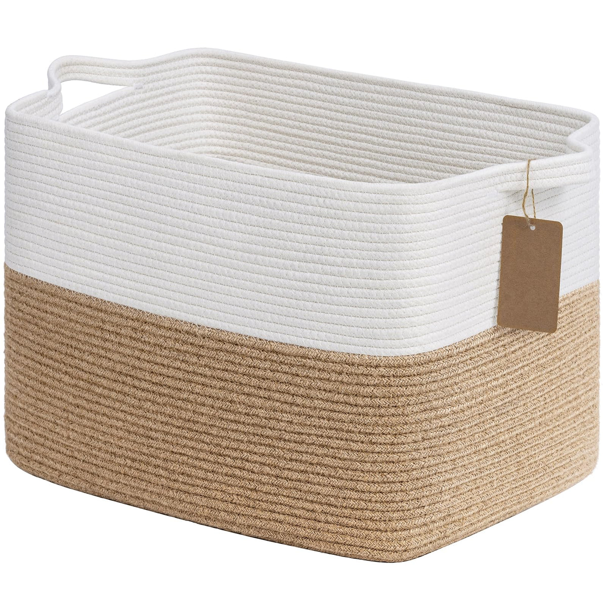 TIMEYARD 50L Large Woven Storage Basket Toy Storage Blanket Basket