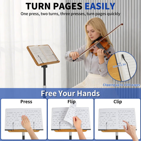 OUUTMEE Height Adjustable 50 to130CM Standing Reading Stand