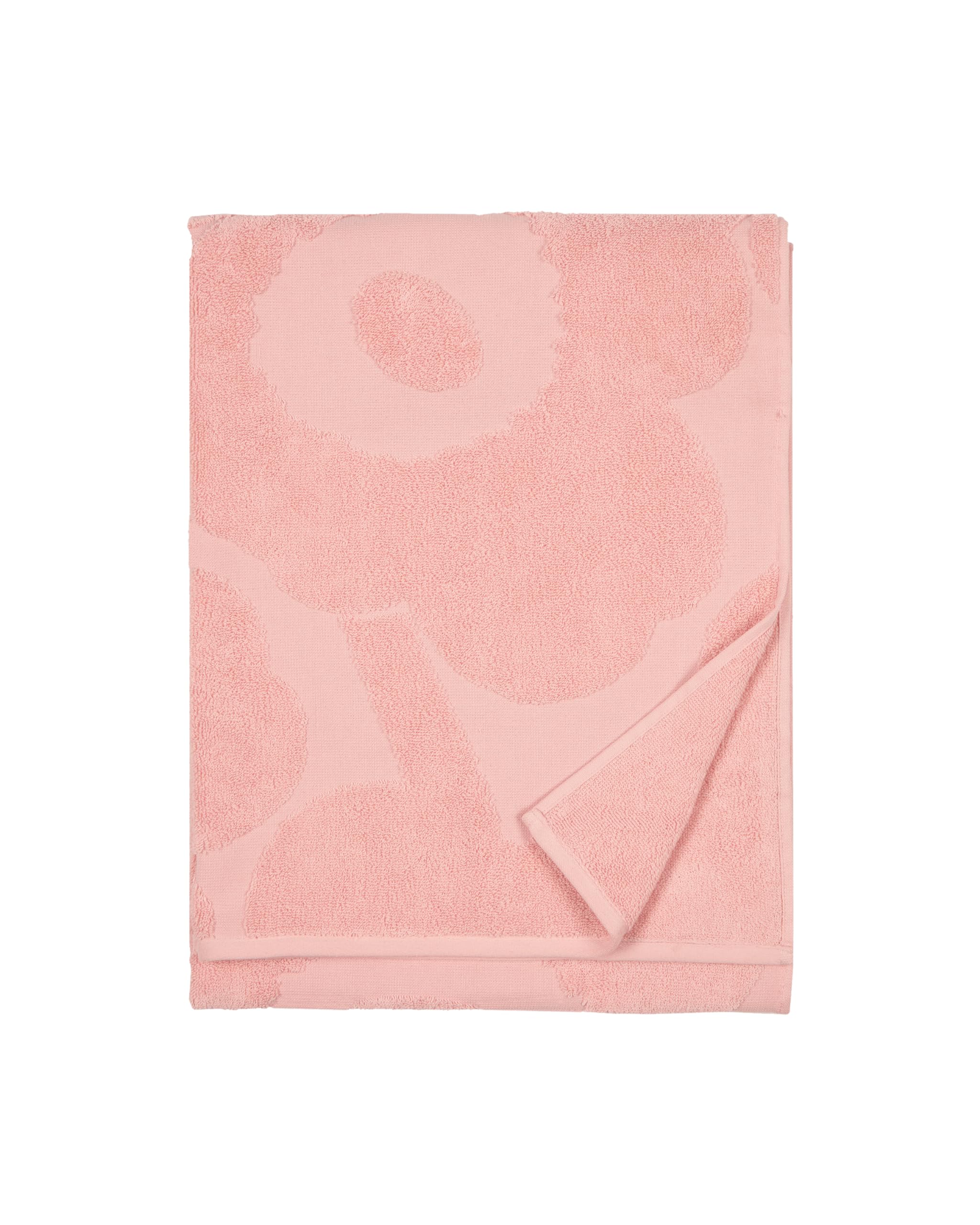 Marimekko Unikko Terry Cotton Bath Towel (Pink) – Floral Patterned Bath Towels – 59 in x 28 in