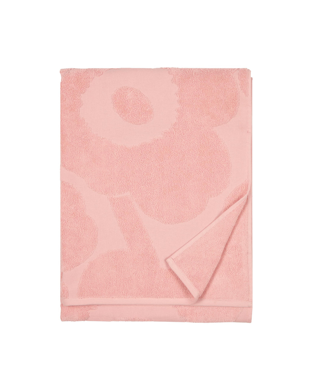 Marimekko Unikko Terry Cotton Bath Towel (Pink) – Floral Patterned Bath Towels – 59 in x 28 in