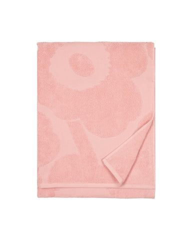 Marimekko Unikko Terry Cotton Bath Towel (Pink) – Floral Patterned Bath Towels – 59 in x 28 in