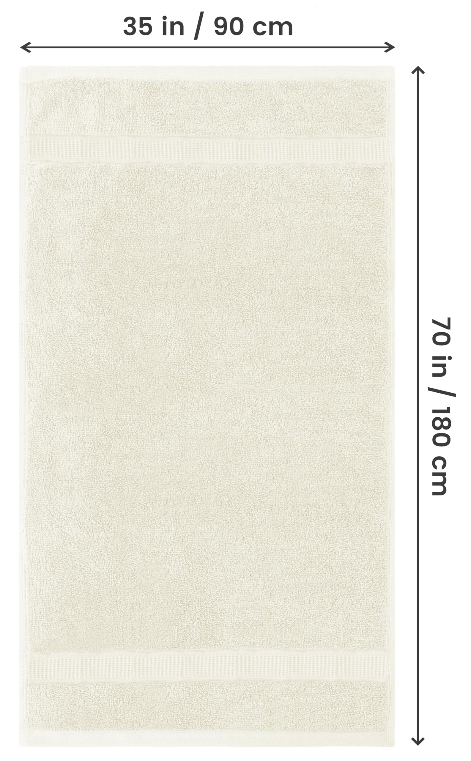 Utopia Towels - Premium Jumbo Bath Sheet (90 x 180 cm, 8 Pack) - 100% Ring Spun Cotton Highly Absorbent and Quick Dry Extra Large Bath Sheet