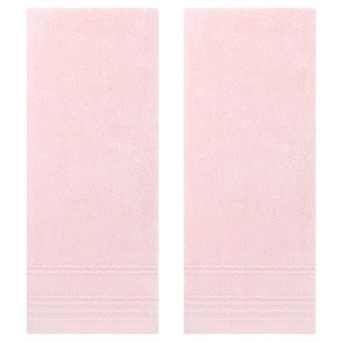 HMETOL Striped Comfort and Quick Drying Hand Towel Set (14 x 30 Inches)