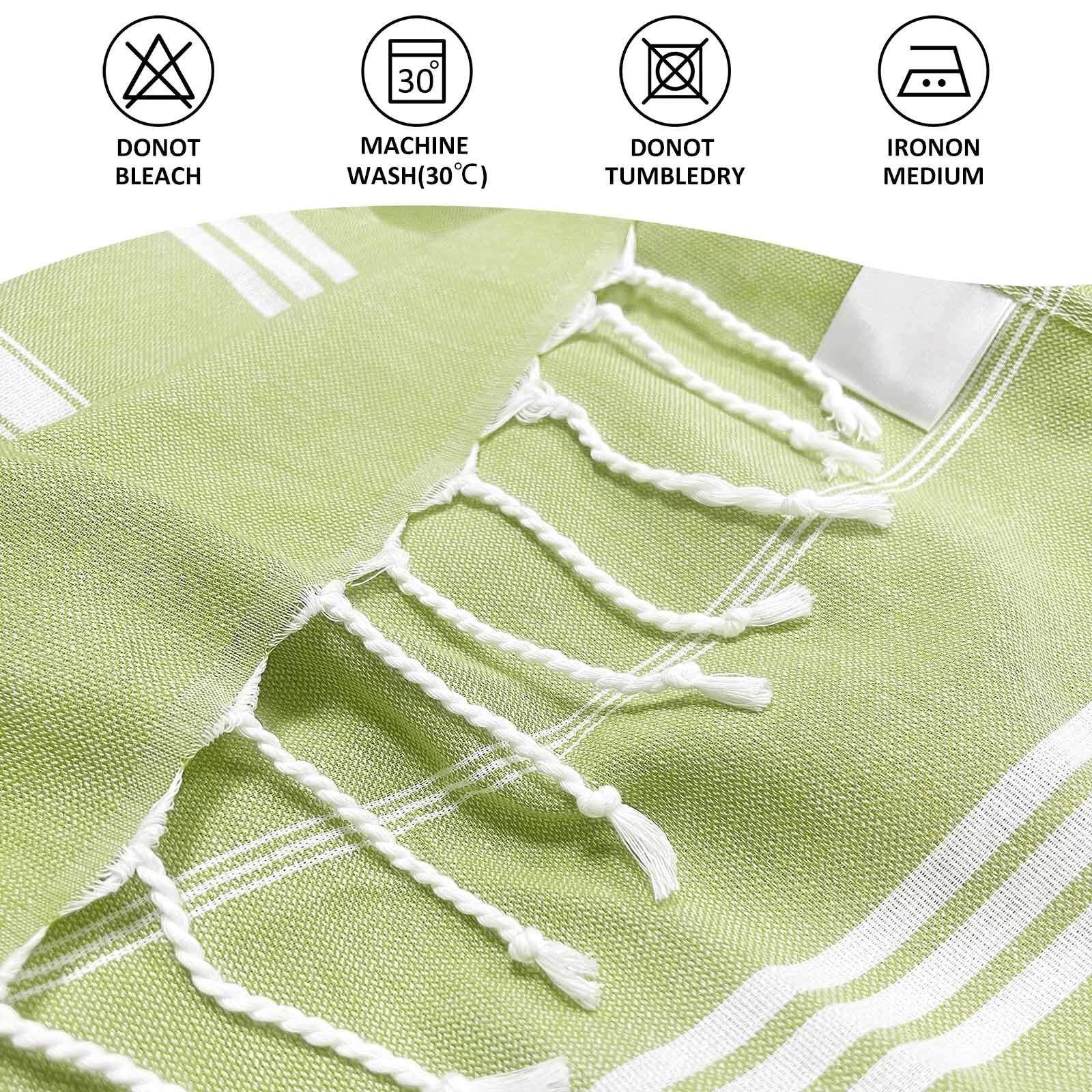 Ouxiaobai Turkish Beach Towel Oversized - 40"x70" Quick Dry Sand Free Thin Beach Towels for Adults, Extra Large Lightweigh Travel Towel(Apple Green)