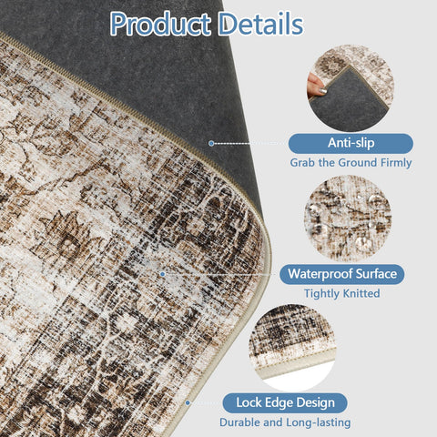 Office Chair Mat for Hardwood Floor, 90x120 cm Anti-Slip Computer Gaming Desk Mat, Multi-Purpose Floor Protector for Home Office Rolling Chair