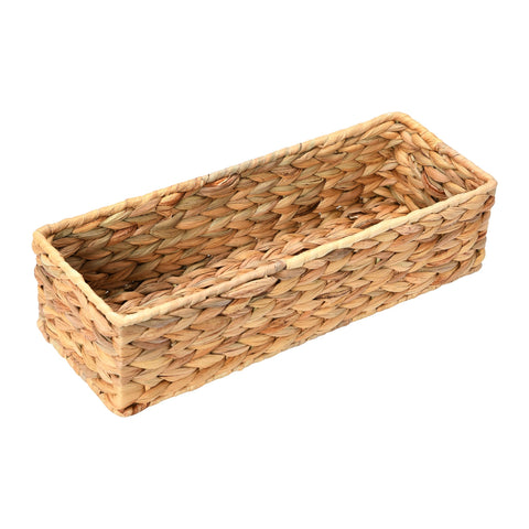 Household Essentials Water Hyacinth Rectangular Storage Basket, Natural