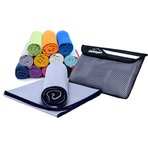 gipfelsport Microfibre Towel 1x XS(50x30cm) without bag Grey