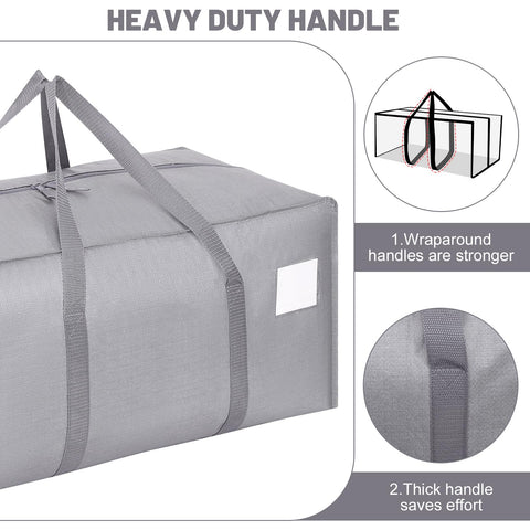 Dntorx 8 Pack 90L Moving Bags, Waterproof Storage Totes, Grey