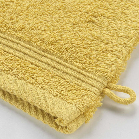 Douceur d'Intérieur, Mimosa 1801475 Face Cloths 15 x 21 cm 100% Cotton Pack of 2