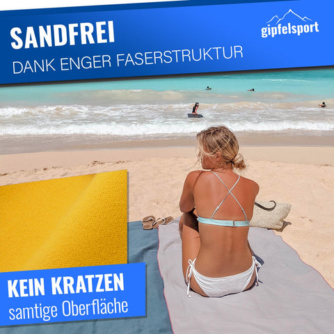 gipfelsport Microfibre Towel Yellow 1x S(50x30cm) without bag