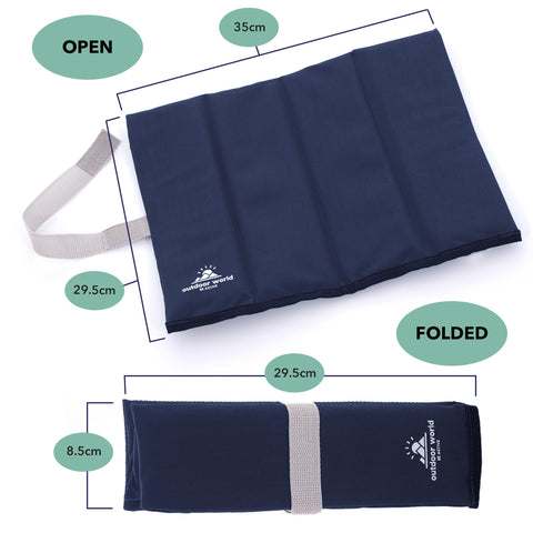 2 x Outdoor World Folding Sit Mats – Lightweight Waterproof Foam Seat Pad for Camping, Hiking, Festivals & Picnics